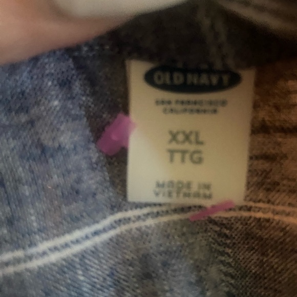 Sleeveless Ruffle Trim Dobby-Windowpane Linen Blend Top Rounded Split Neckline - Picture 3 of 4